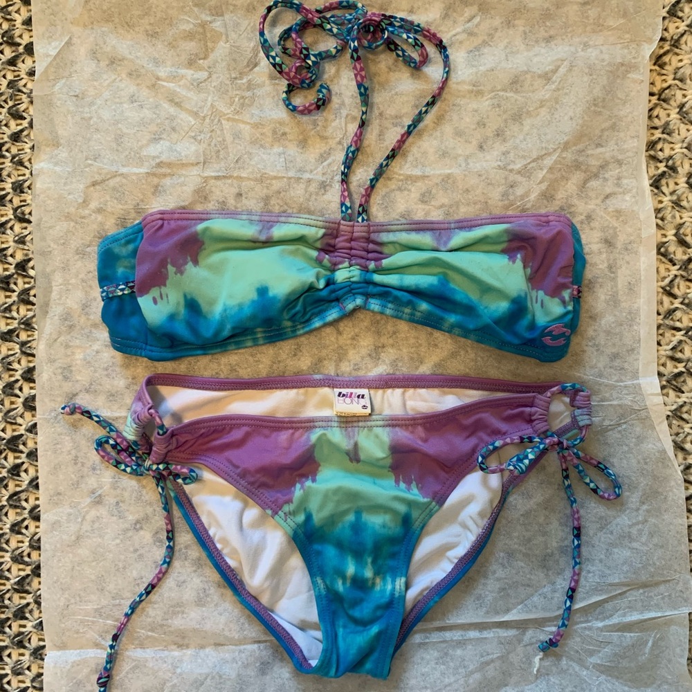 Blue & Purple Billabong Bathing Suit Set 👙